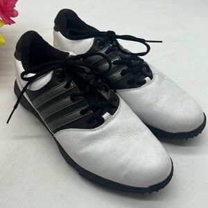 Adidas Black White Fit Foam Footbed Golf Shoes Cleats Size 9.5 SNK4657A